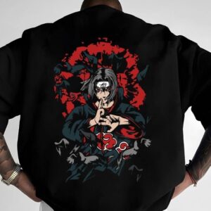 Itachi Uchiha Crow Design Oversized T-Shirt